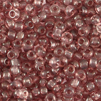 Glass seed beads 8/0 (3mm) Transparent raisin purple